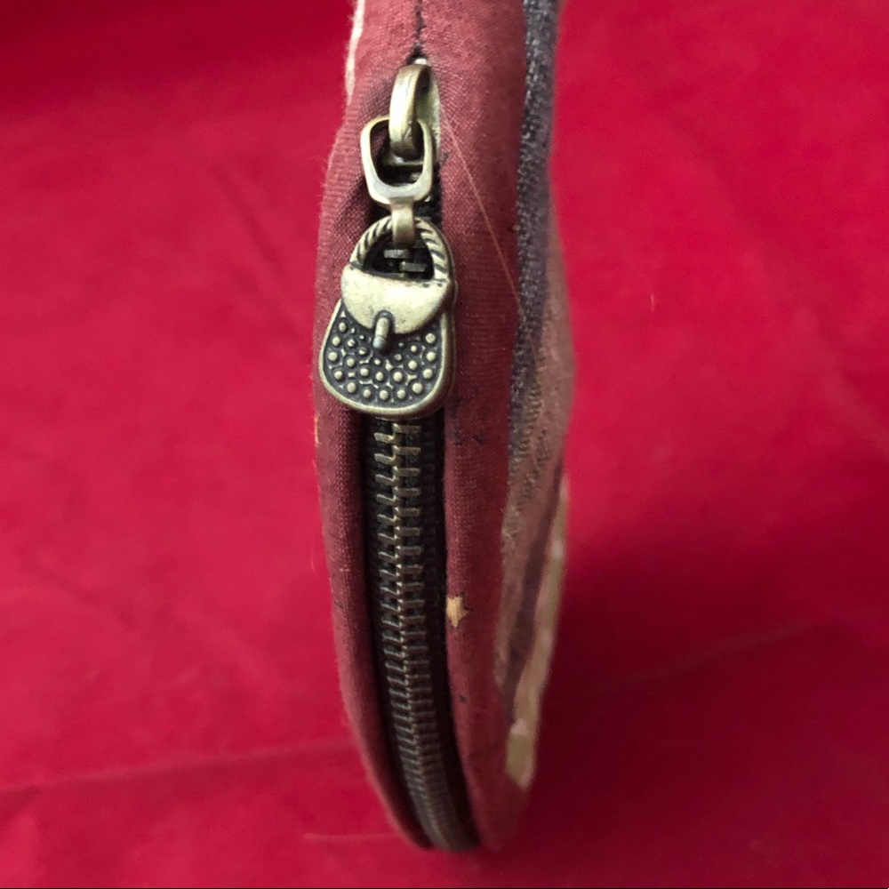 Fabric Patchwork Zip Closed Mini Wallet - image 6